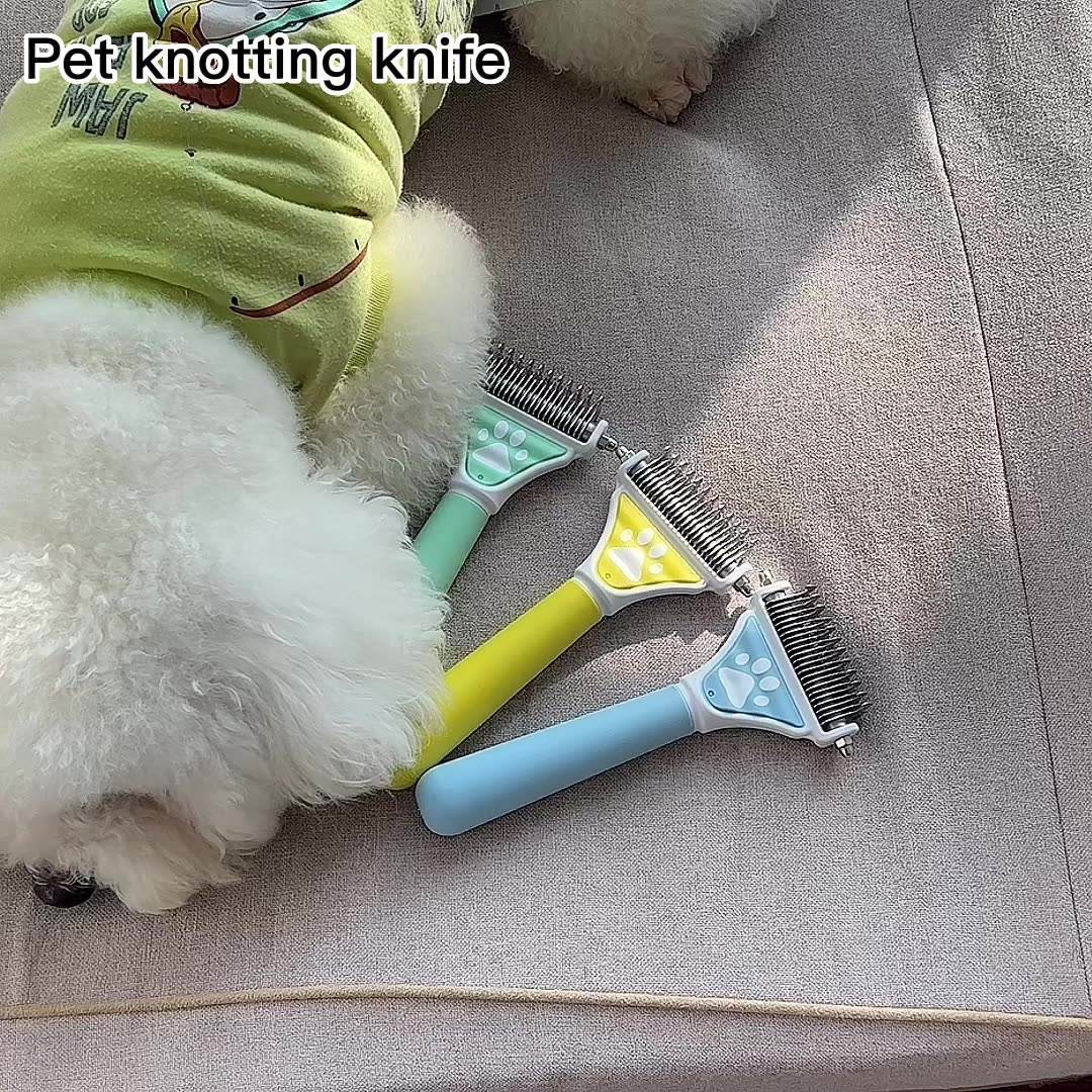 Double-Sided Pet Dematting & Deshedding Brush