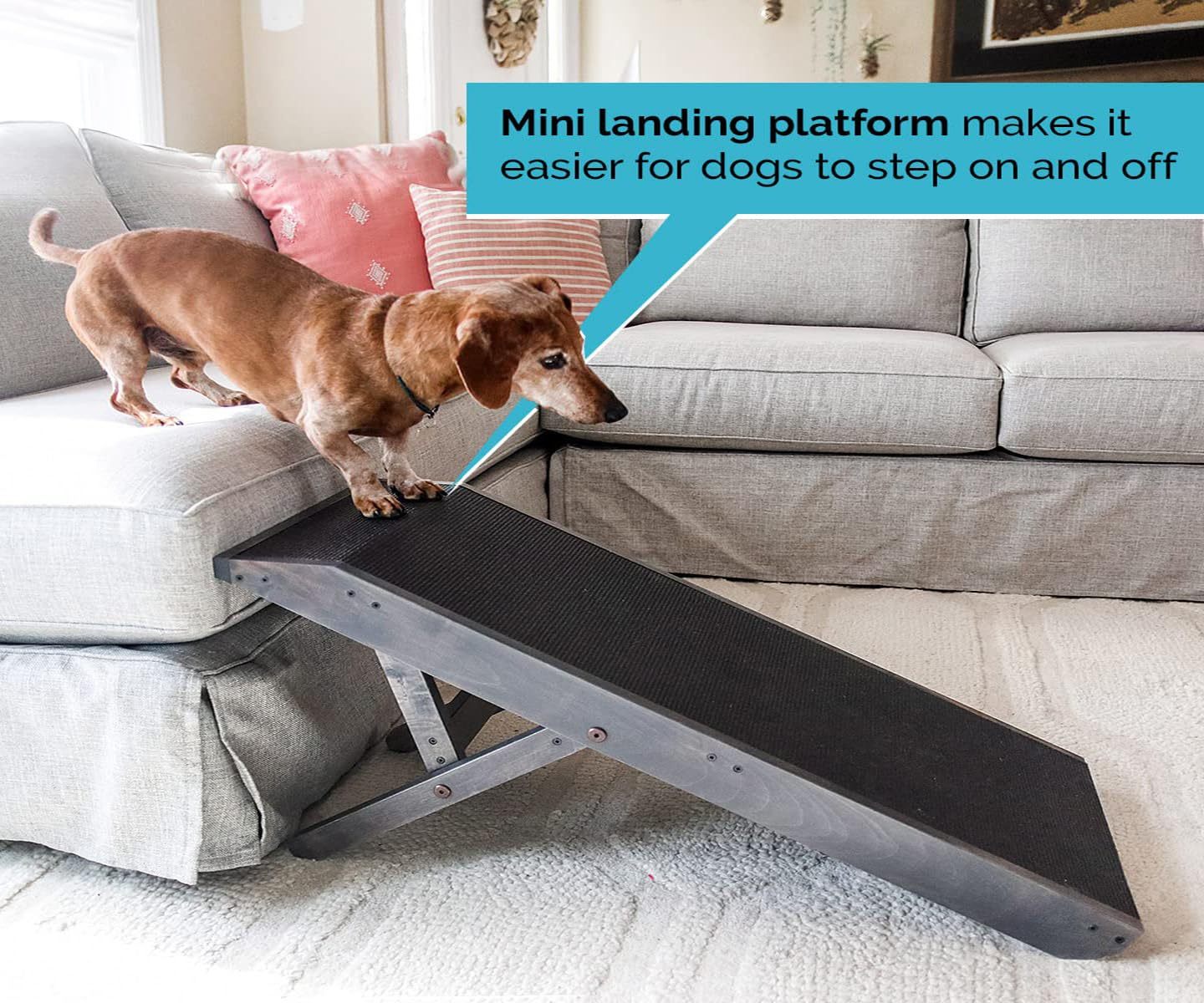 Adjustable Wooden Dog Ramp for Bed & Couch