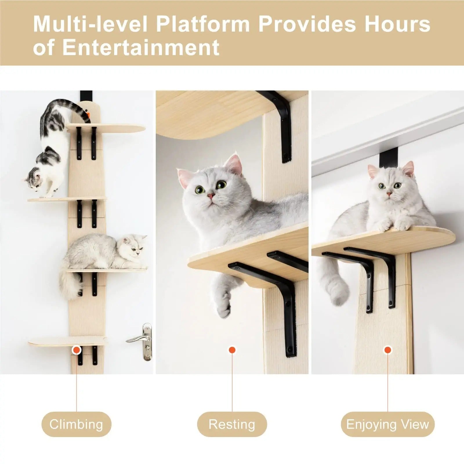 Mewoofun 4-Level Vertical Cat Tree