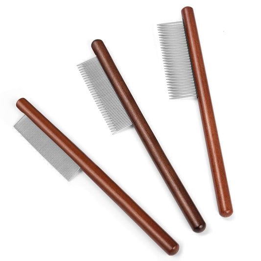 Wooden Handle Pet Grooming Comb for All Pets