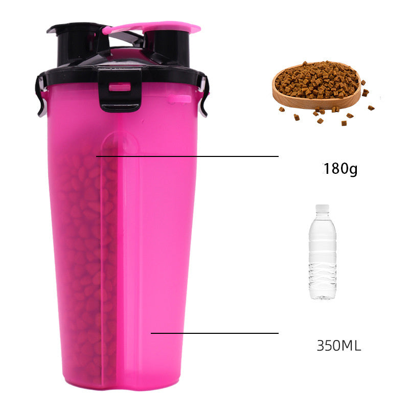 Portable 2-in-1 Pet Water & Food Bottle