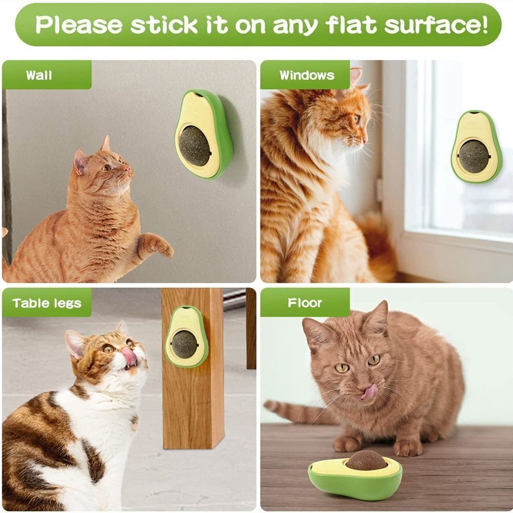 Cute Avocado Catnip Teeth Cleaning Toy