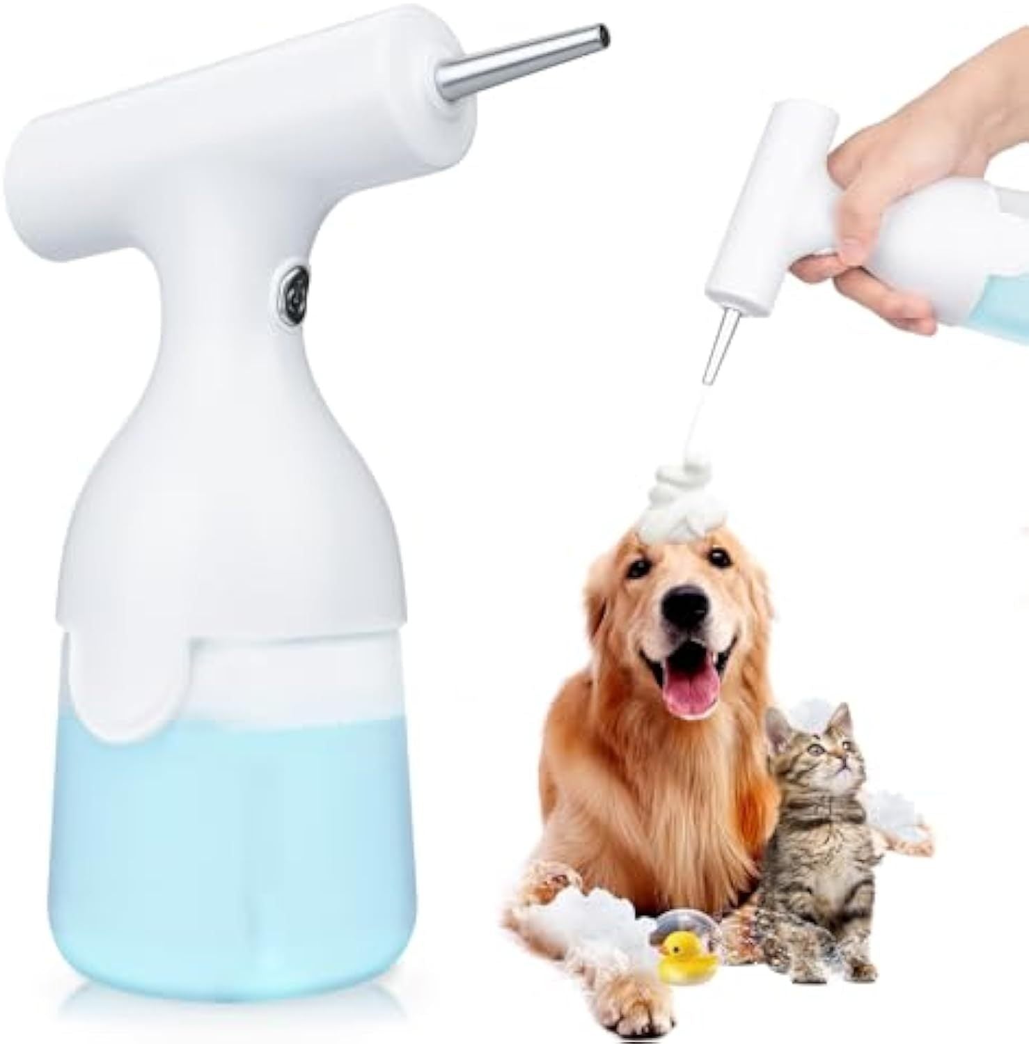 Electric Dog Cleaning Foam Soap Dispenser