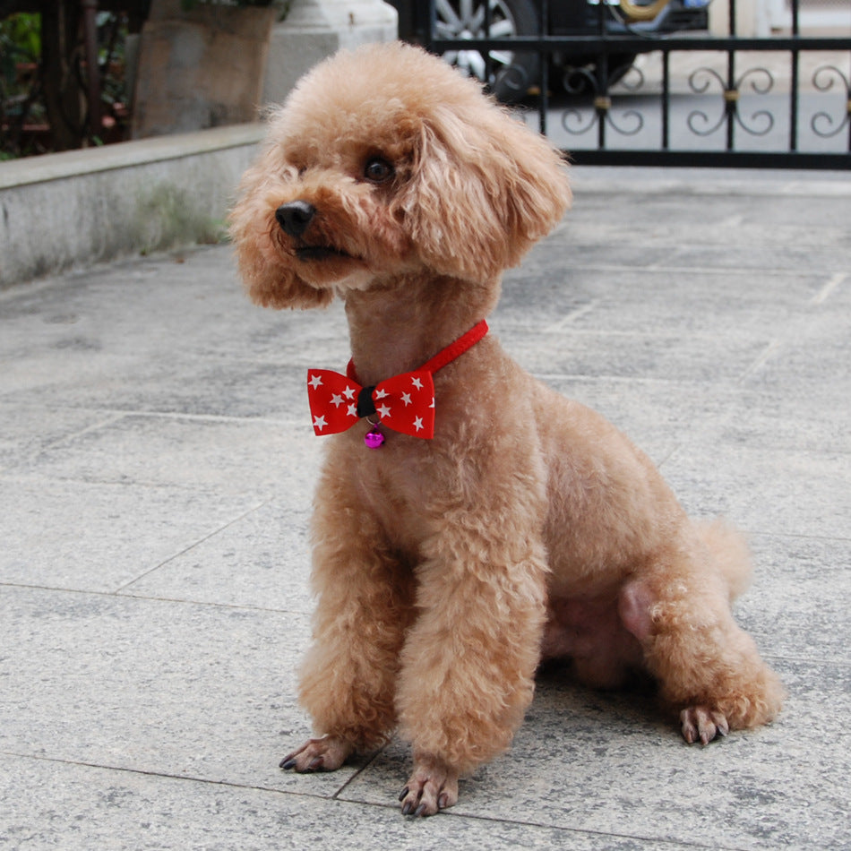 Adjustable Pet Bow Tie with Bell