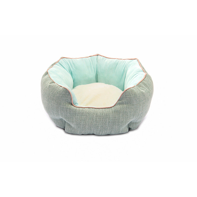 Octagonal Warm Winter Pet Bed