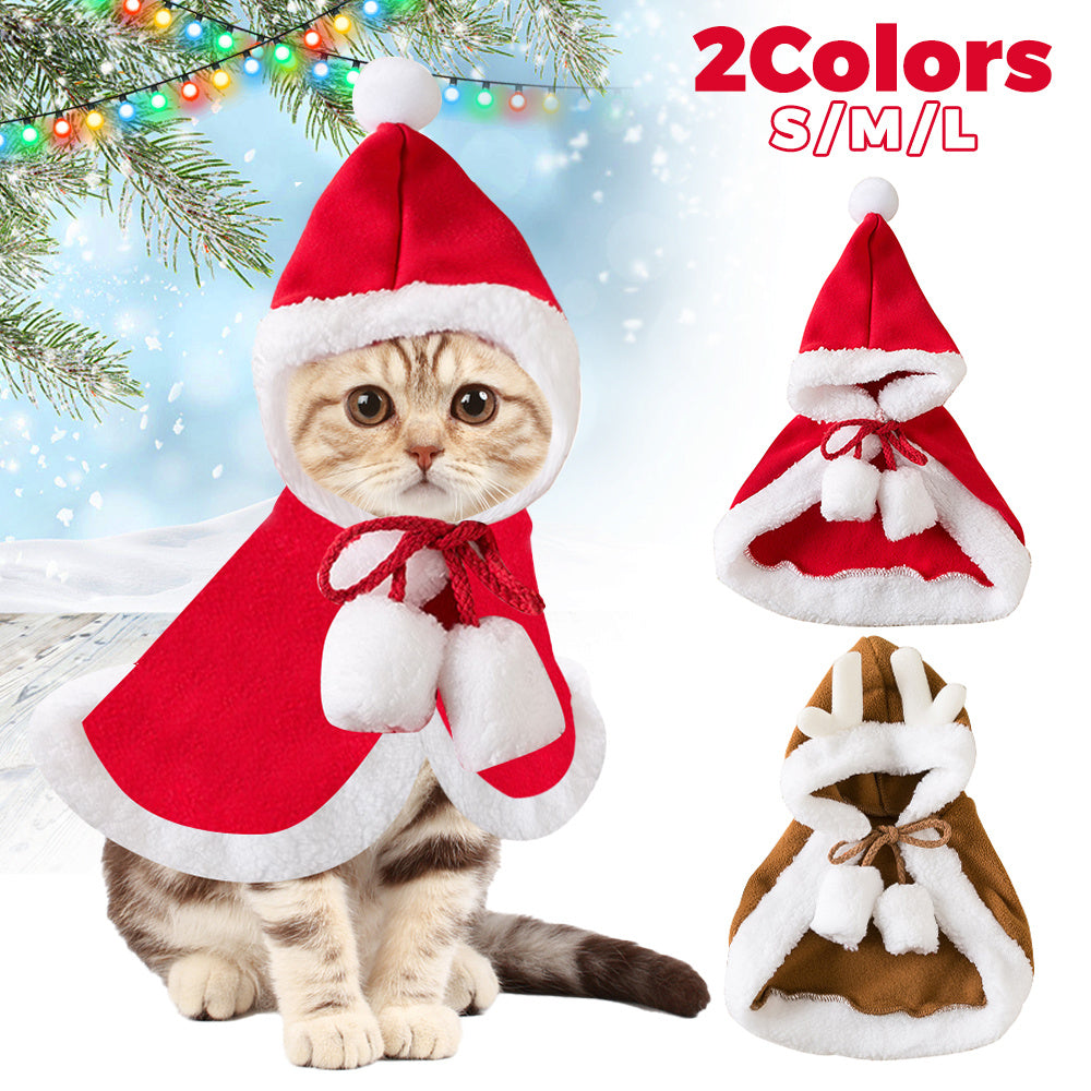 Cat & Dog Christmas Outfit with Hat