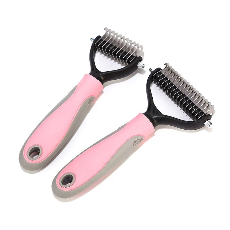 Stainless Double-Sided Pet Grooming Brush