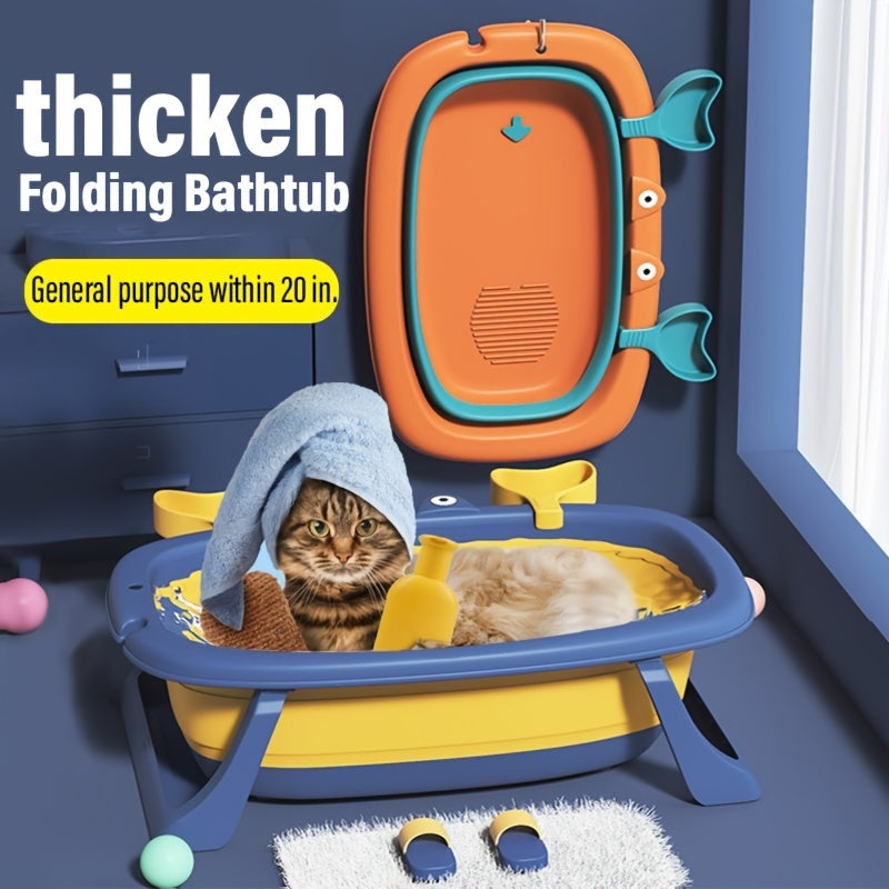 Foldable Portable Pet Tub for Cats and Small Dogs