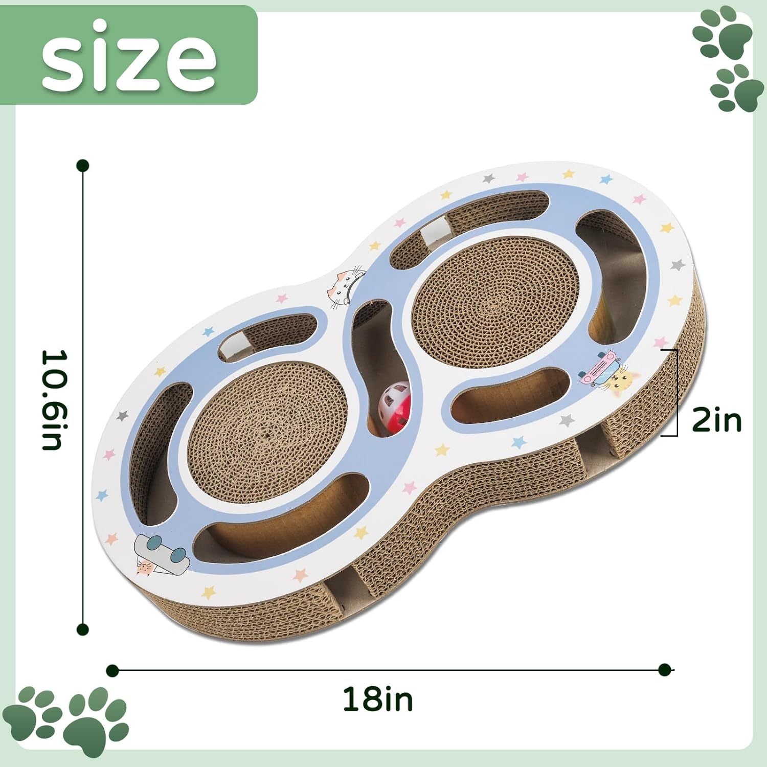 Cat Claw Scratch Pad with Ball Track