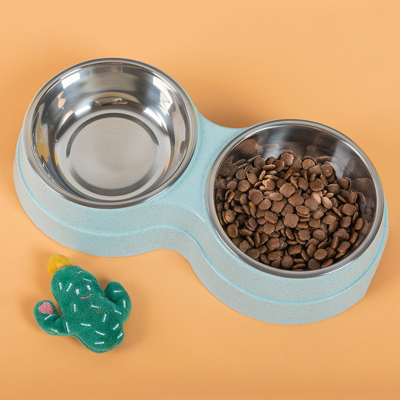 Double Pet Bowls - Food & Water Feeder