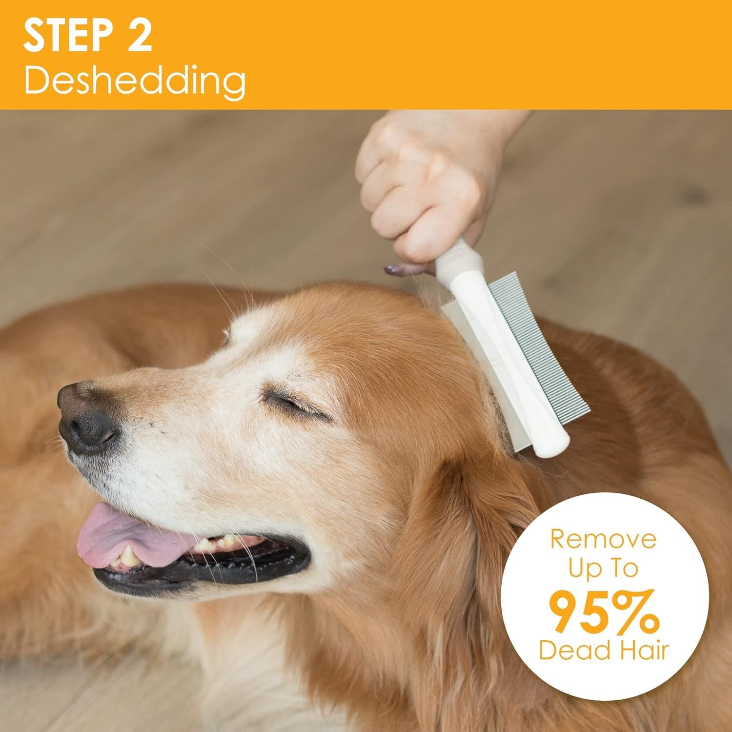 2-in-1 Deshedding and Grooming Brush for Pets