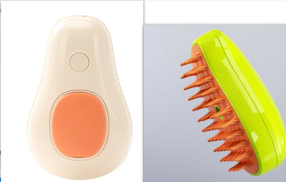 Steamy Cat Grooming Brush - Electric Self-Cleaning Comb