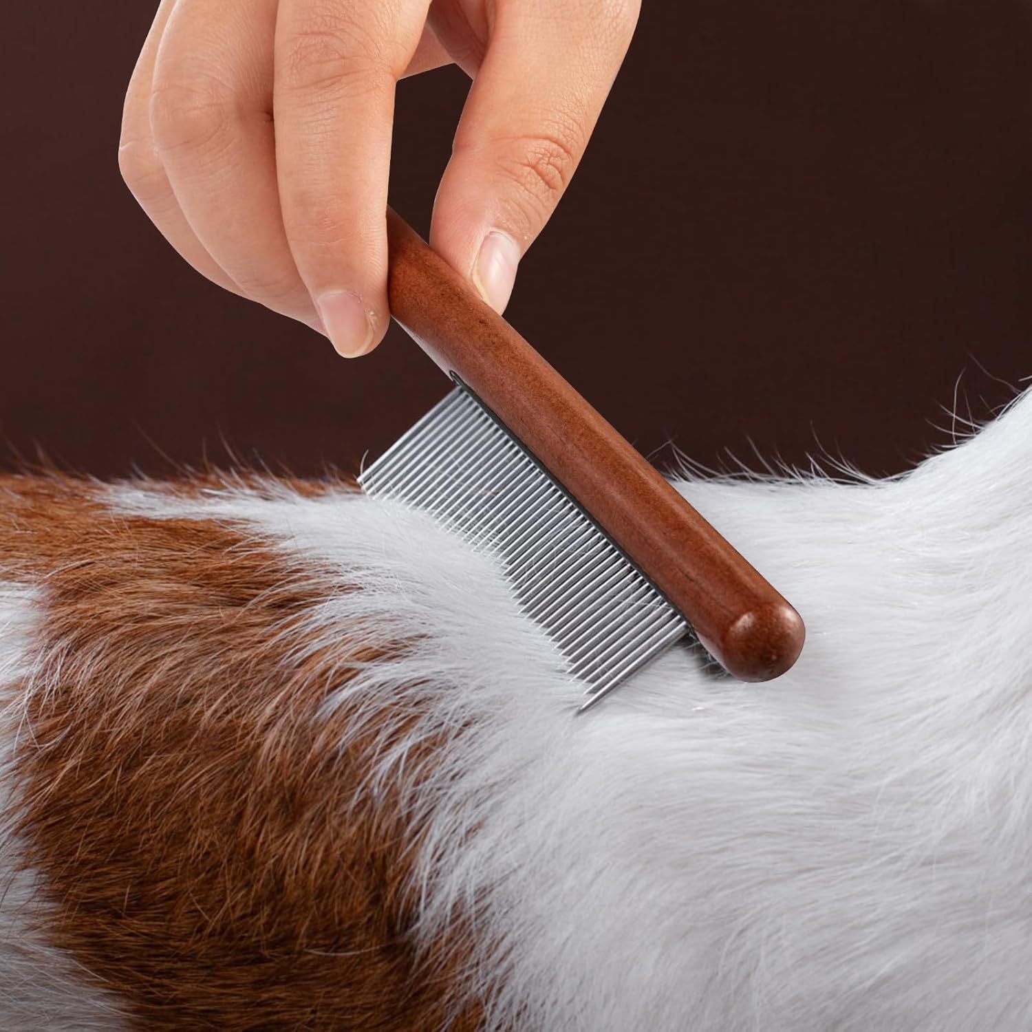 Wooden Handle Pet Grooming Comb for All Pets