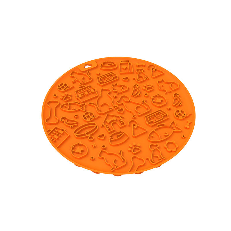 Round Silicone Pet Licking Mat