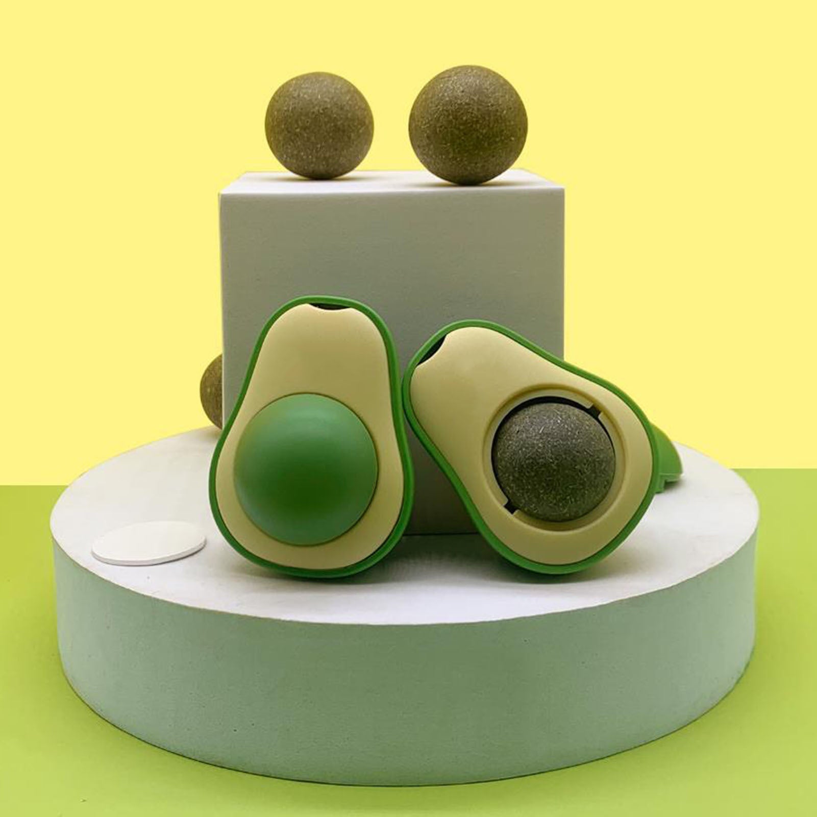 Cute Avocado Catnip Teeth Cleaning Toy