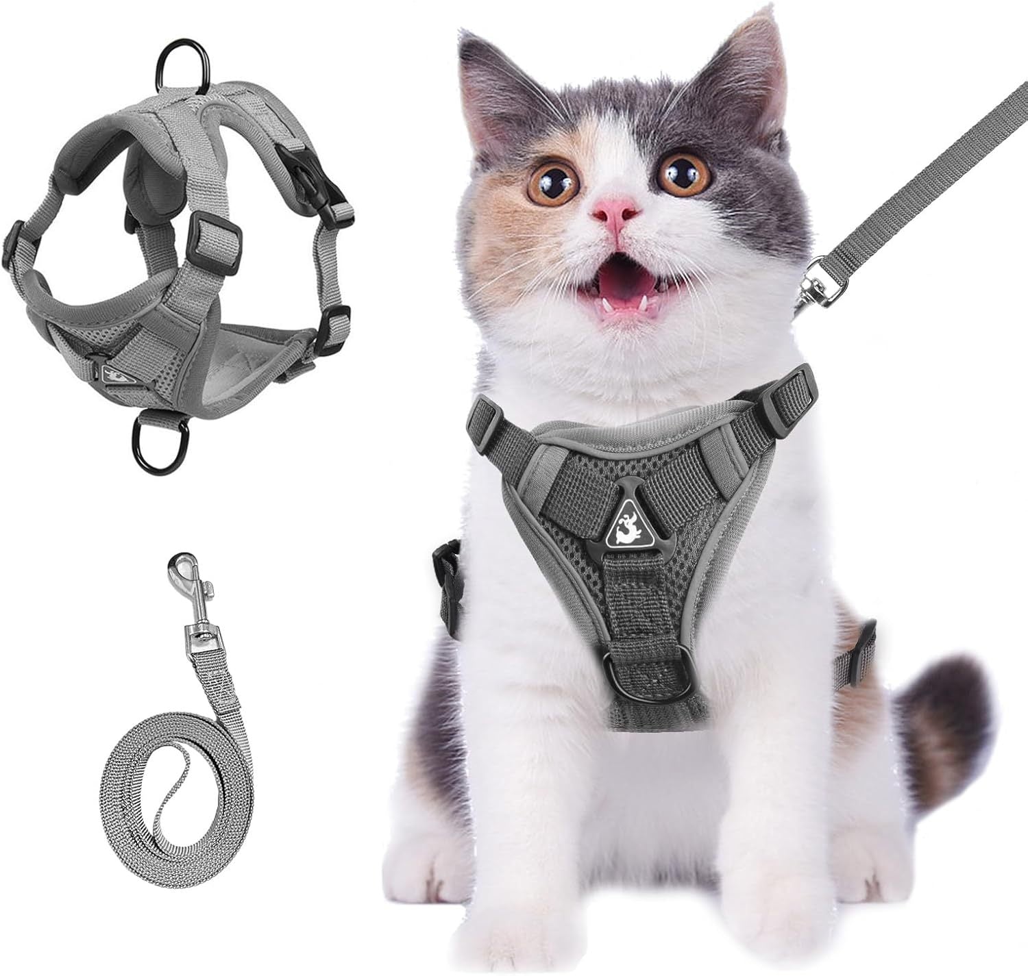 Adjustable Anti-Escape Mesh Cat Harness & Leash Set