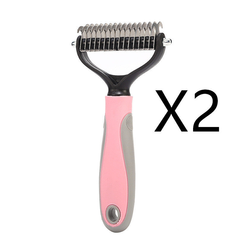 Stainless Double-Sided Pet Grooming Brush