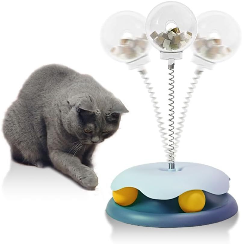 Cat Treat Dispenser Toy with Track Ball