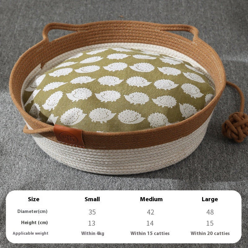 Cute Woven Cat Nest Mat