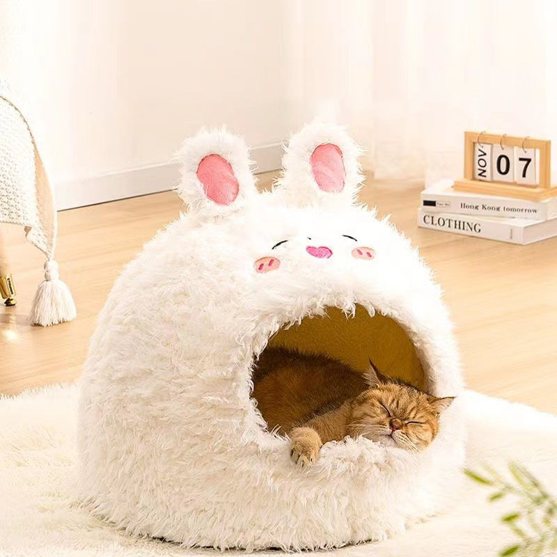 Semi-Closed Pet Nest for Cats and Small Dogs