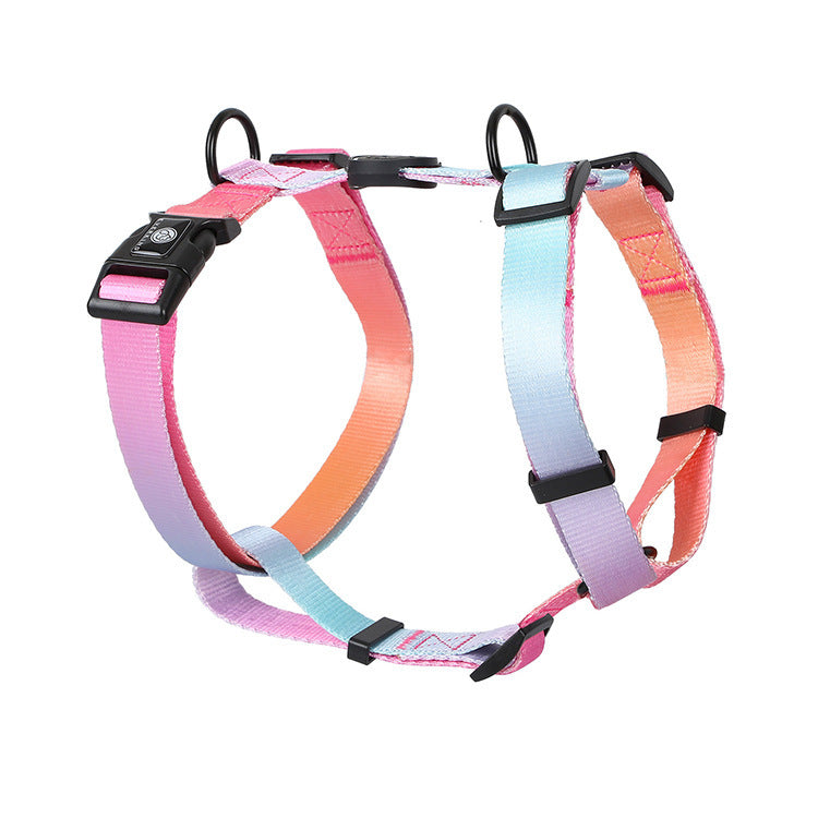 Gradient Color Pet Chest Straps