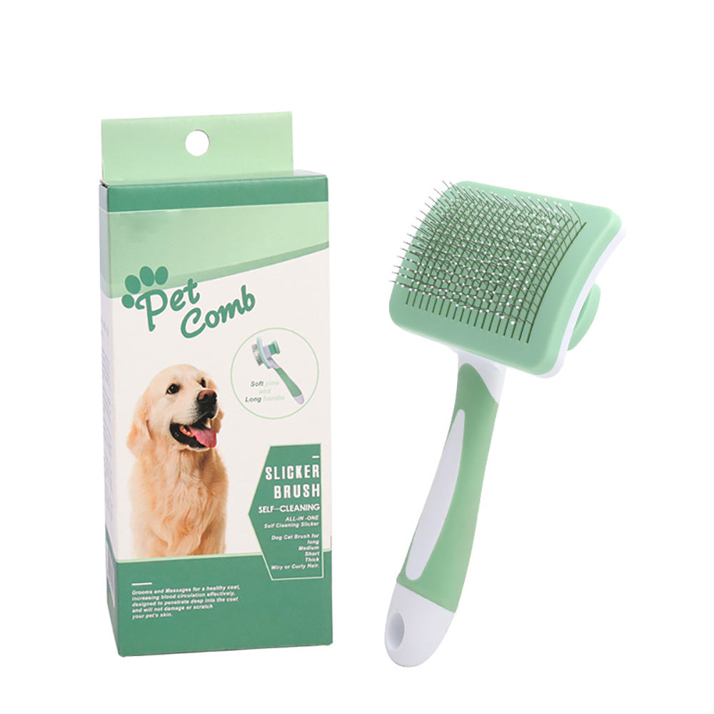 Self-Cleaning Slicker Brush for Dogs and Cats