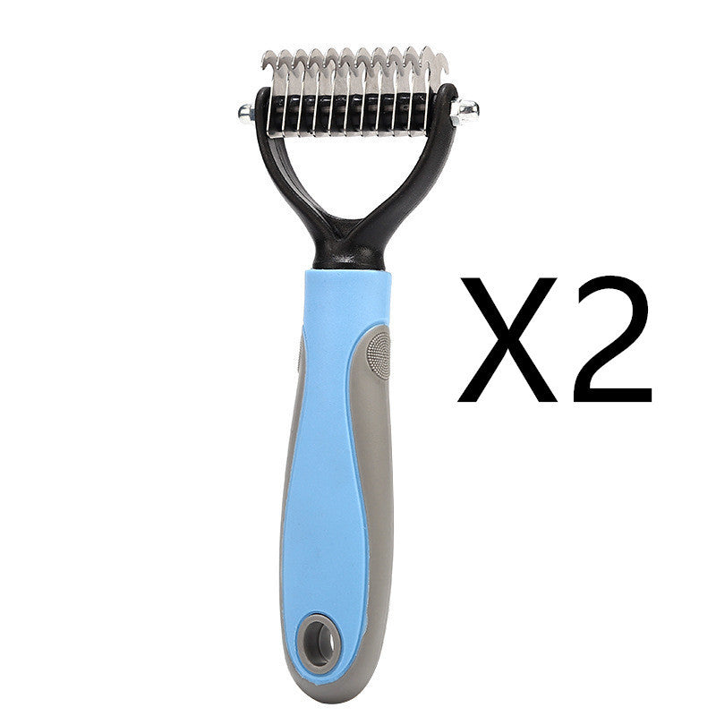 Stainless Double-Sided Pet Grooming Brush