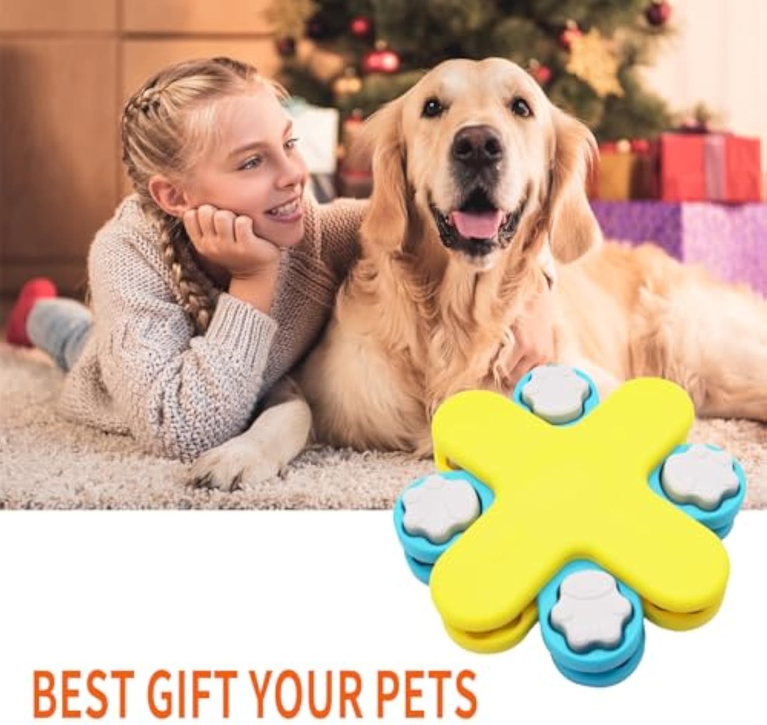 Interactive Dog Food Puzzle Feeder Toy