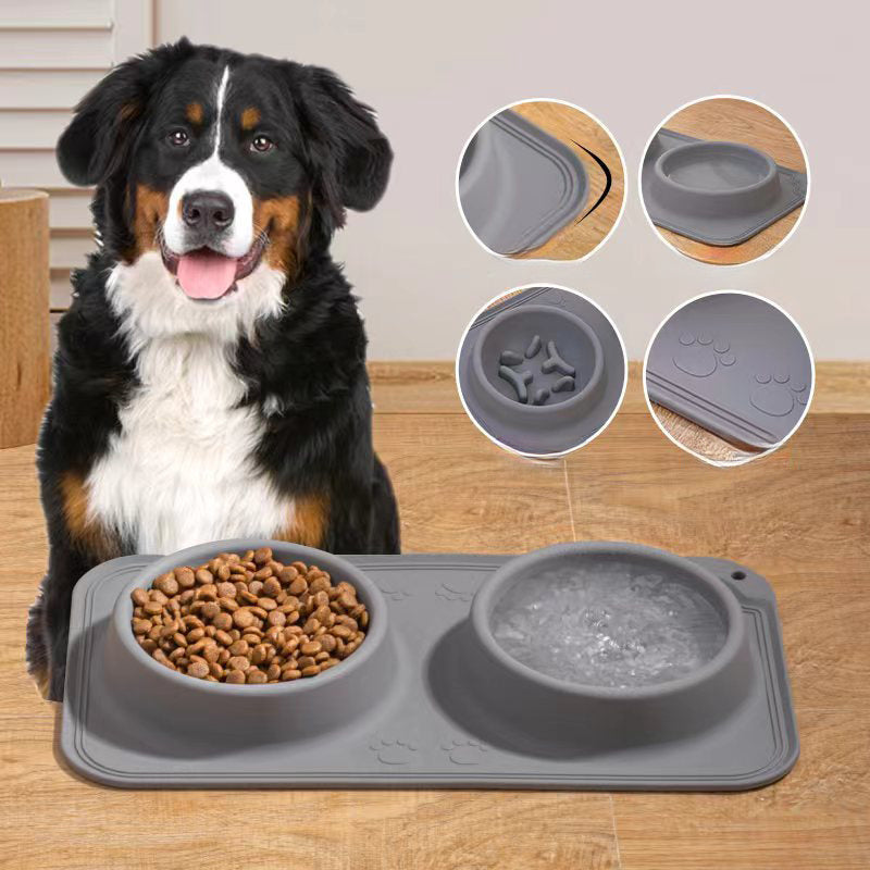 Silicone Foldable Double Pet Bowl