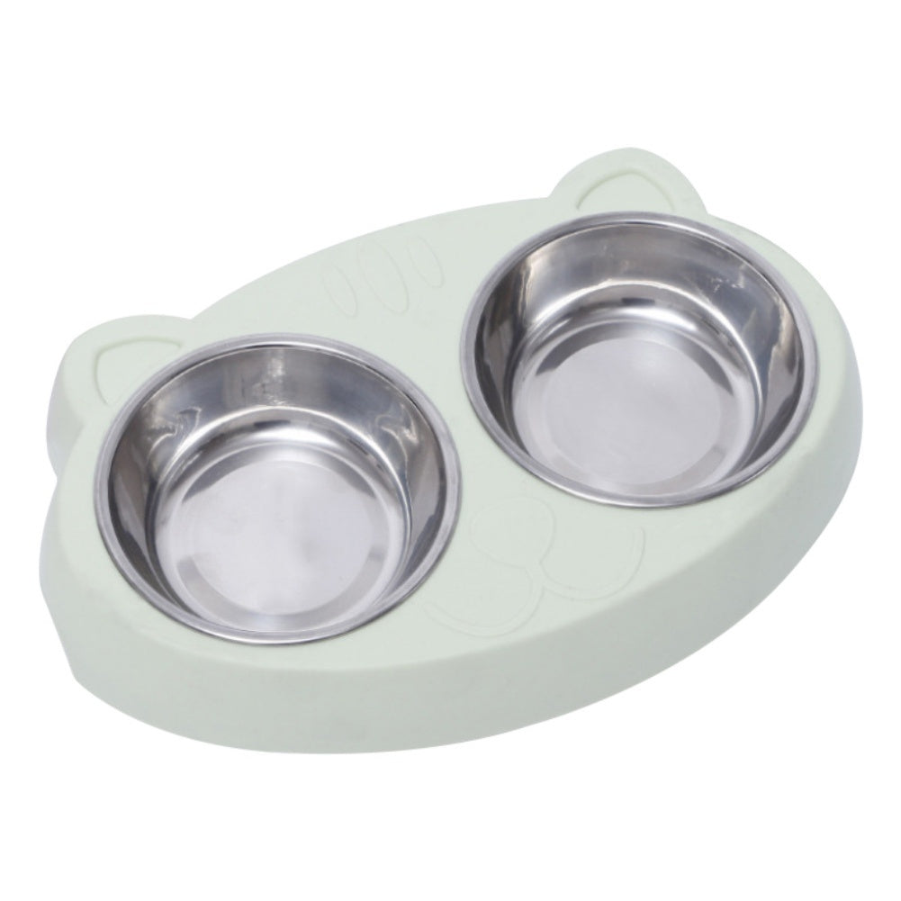 Pet Double Bowls with No-Spill Stand