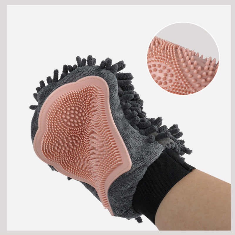 2-in-1 Pet Grooming Glove Brush