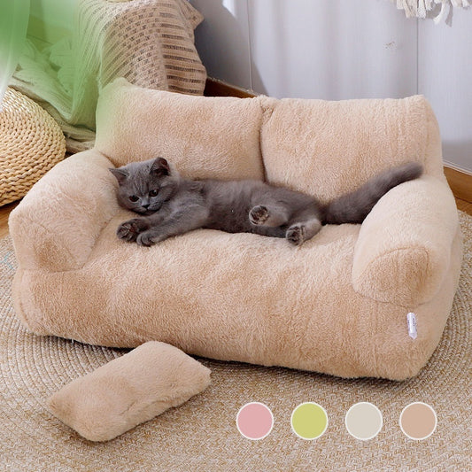 Luxury Cat Sofa Bed Winter Warm Plush Pet Nest