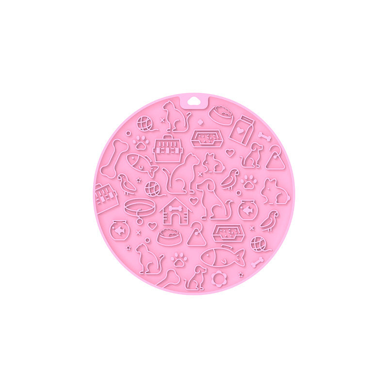 Round Silicone Pet Licking Mat