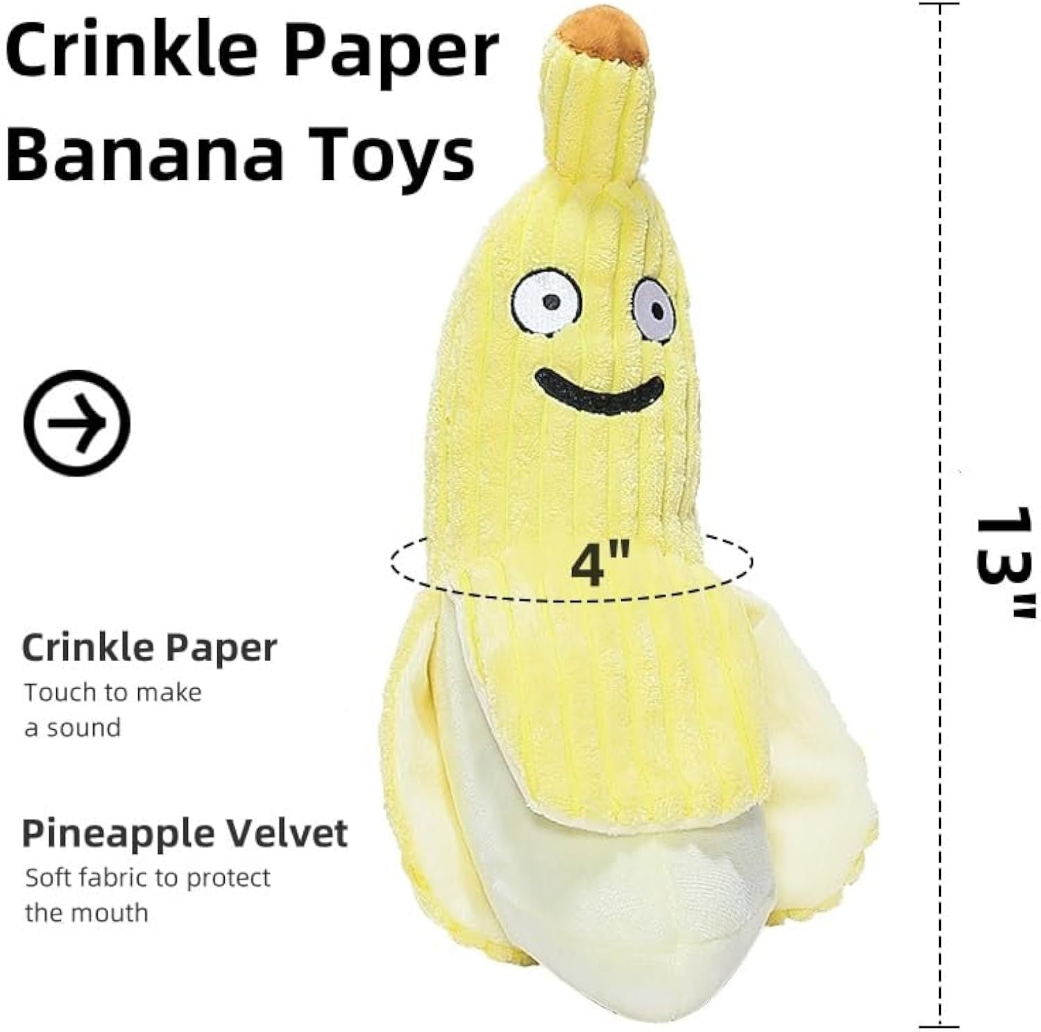 Banana Catnip Crinkle Toy