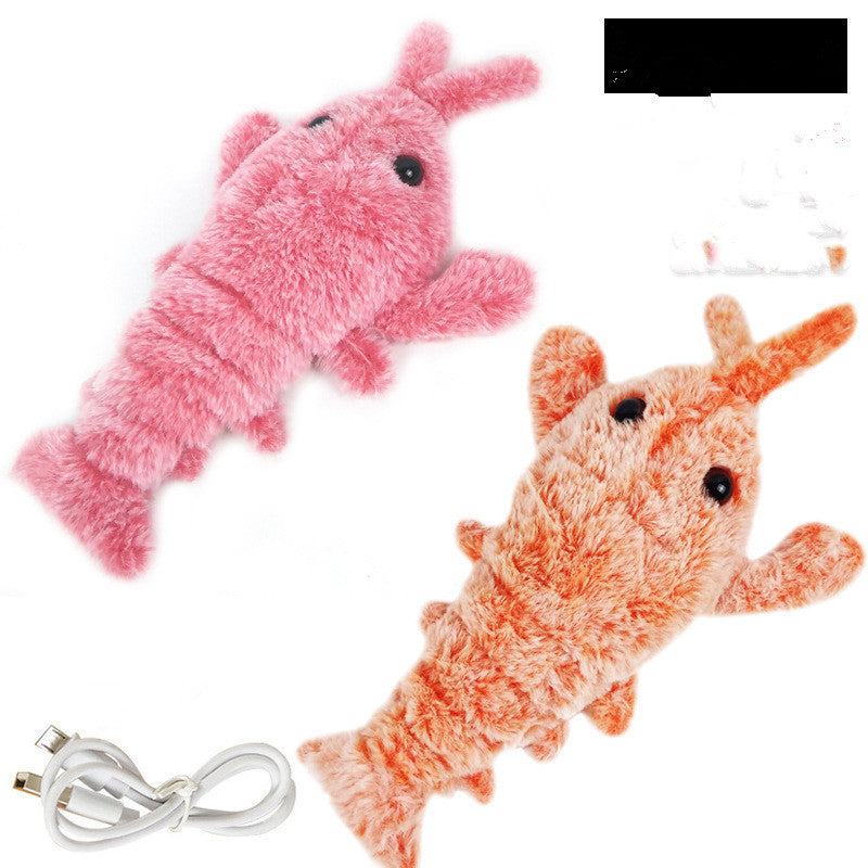 Electric Jumping Shrimp Pet Toy