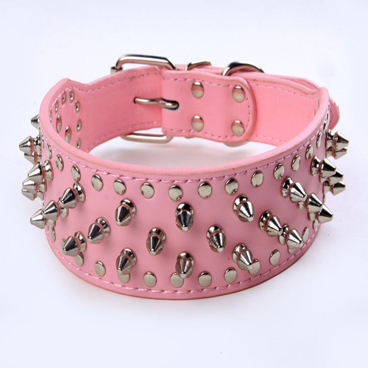 Bullet Nail Rivet Dog Collar