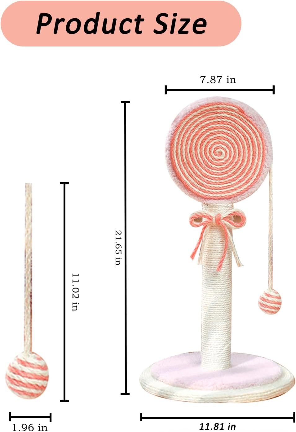 Cute Cat Scratching Post with Hanging Ball