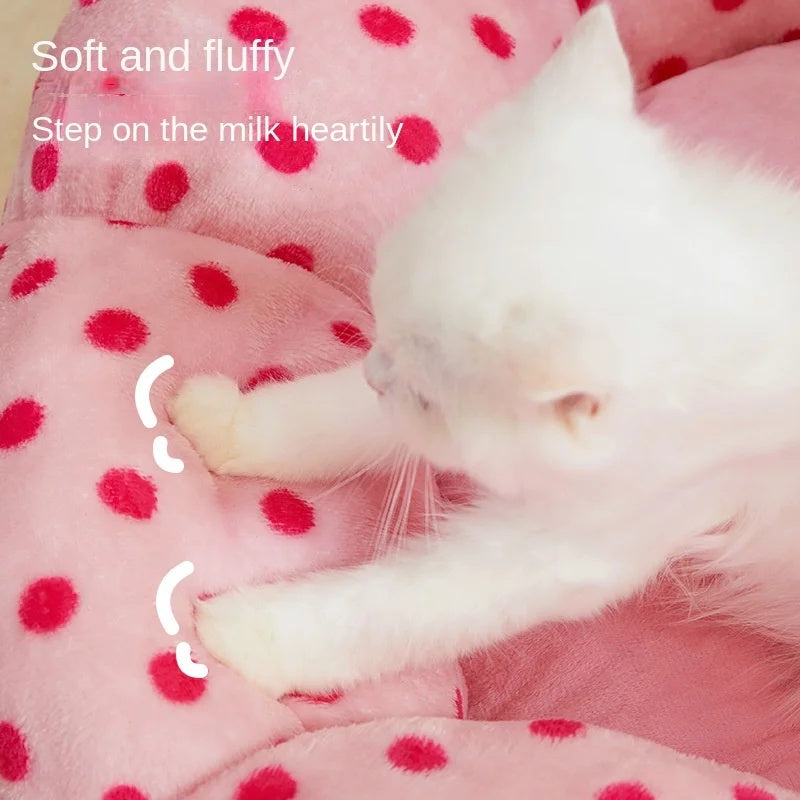 Pink Dot Princess Cat Bed