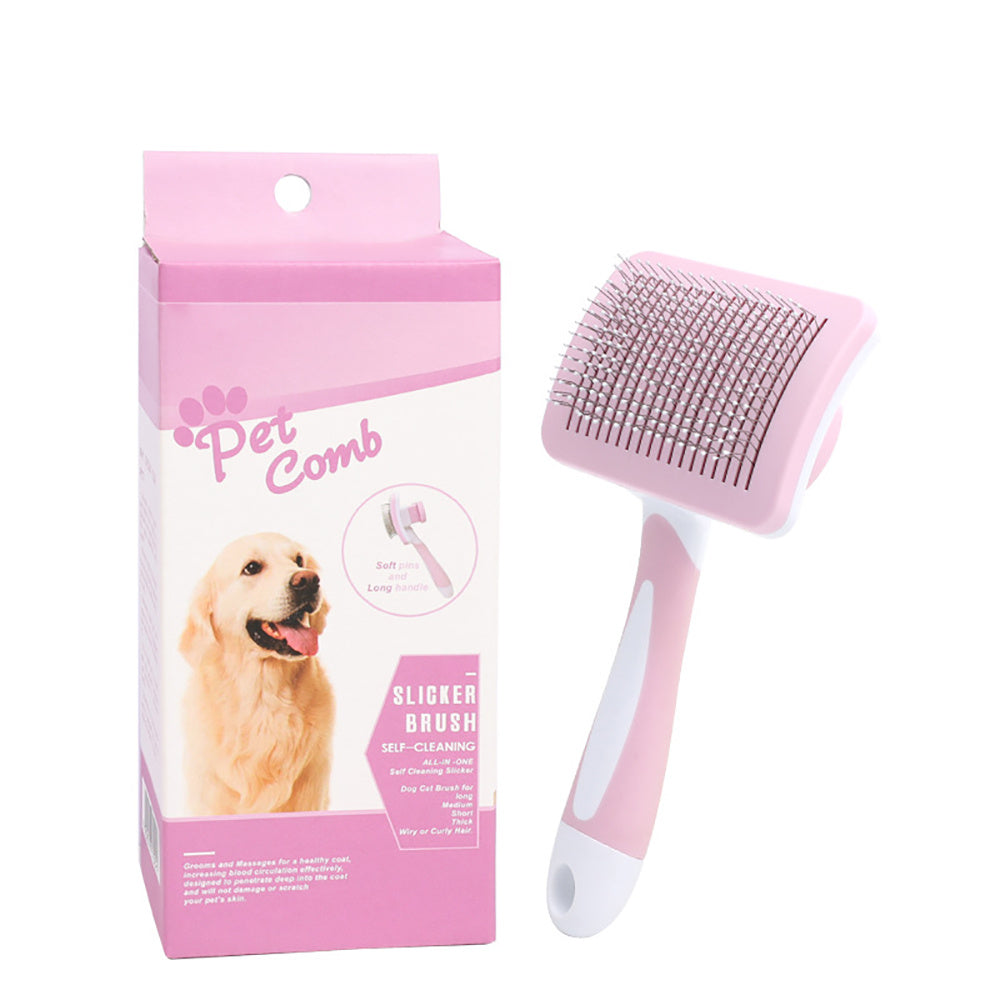 Self-Cleaning Slicker Brush for Dogs and Cats