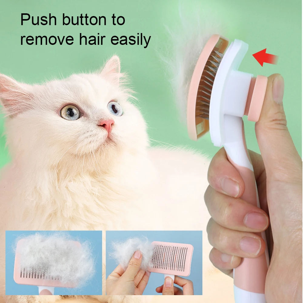 Self-Cleaning Slicker Brush for Dogs and Cats