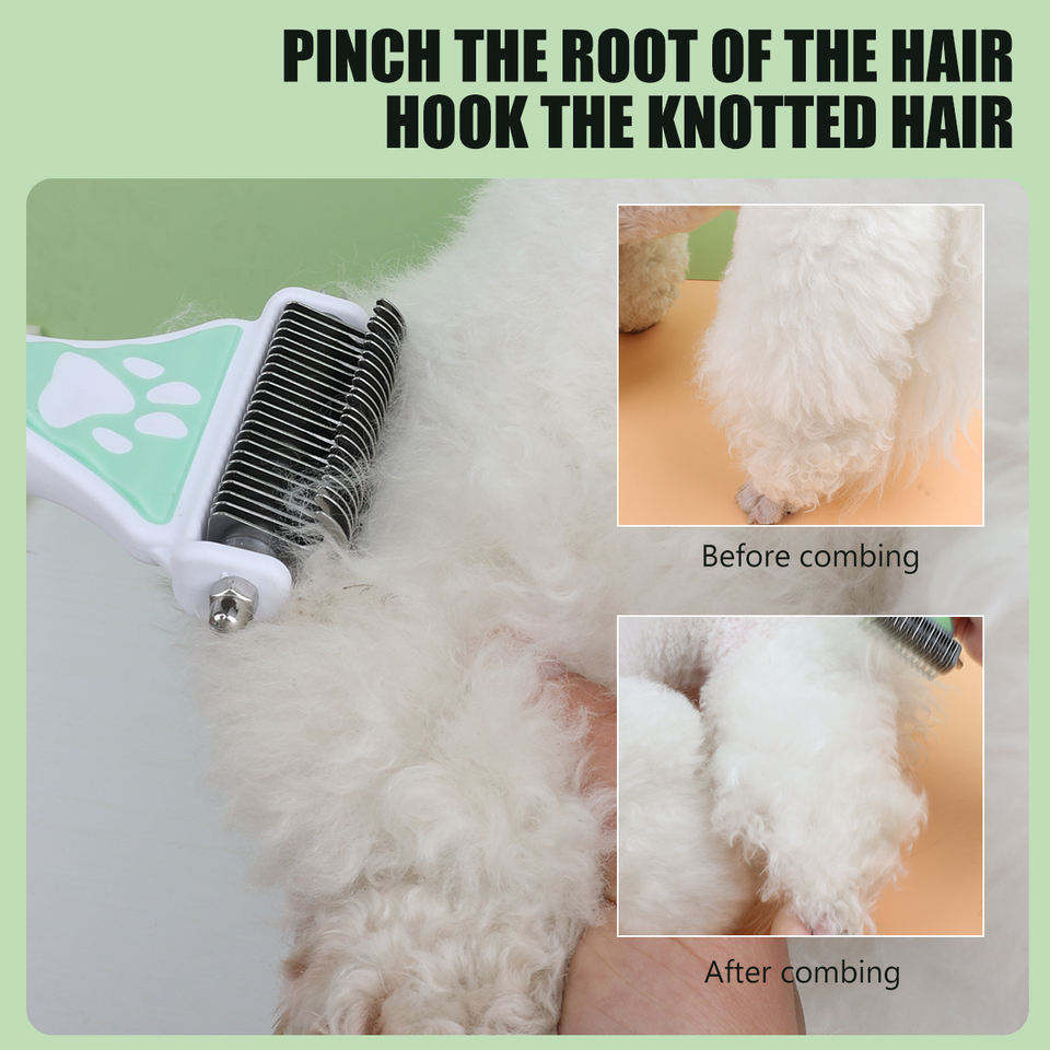 Double-Sided Pet Dematting & Deshedding Brush