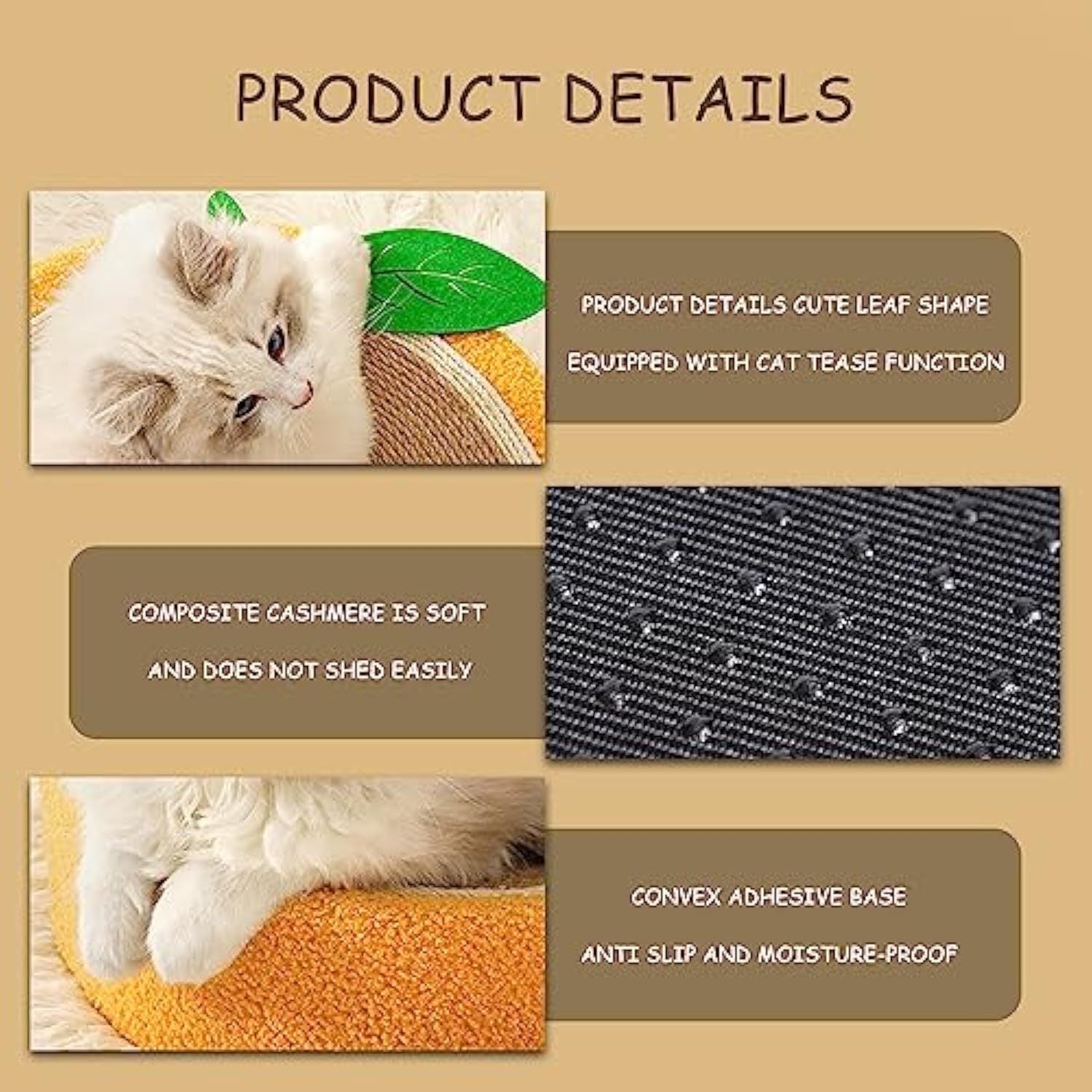 Orange Sisal Cat Scratching Board & Bed