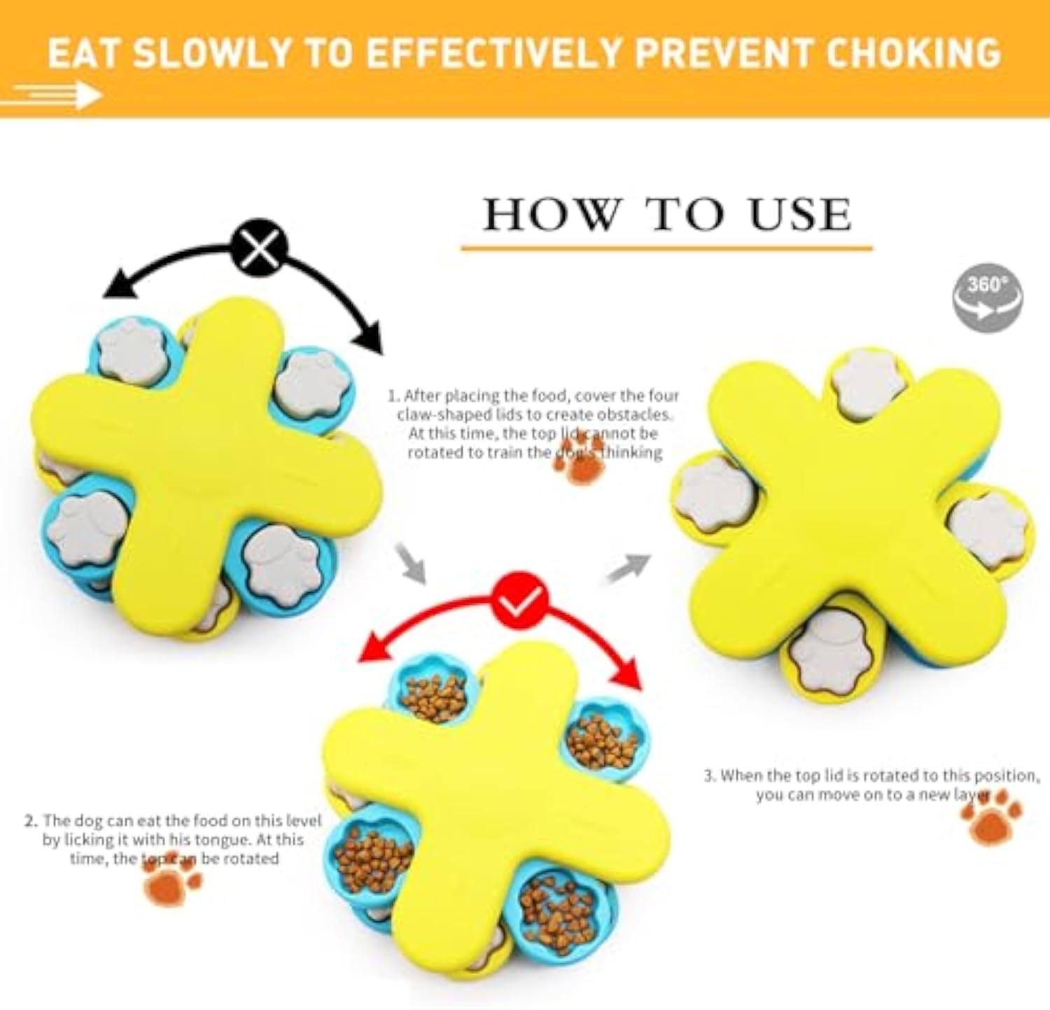 Interactive Dog Food Puzzle Feeder Toy