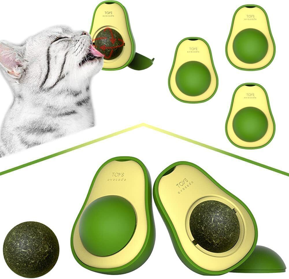 Cute Avocado Catnip Teeth Cleaning Toy