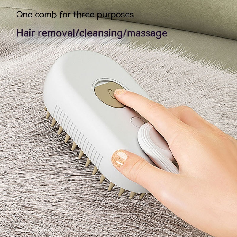 3-in-1 Electric Steam Pet Brush