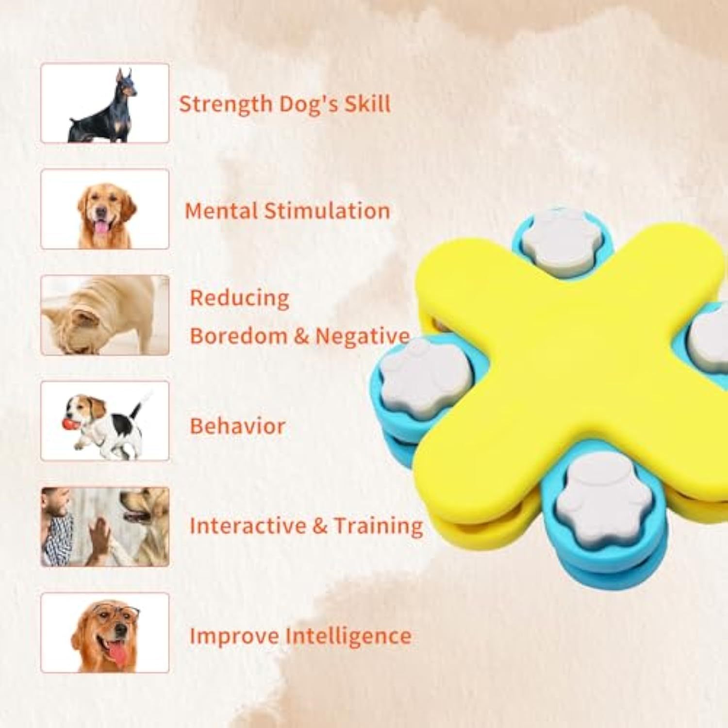 Interactive Dog Food Puzzle Feeder Toy