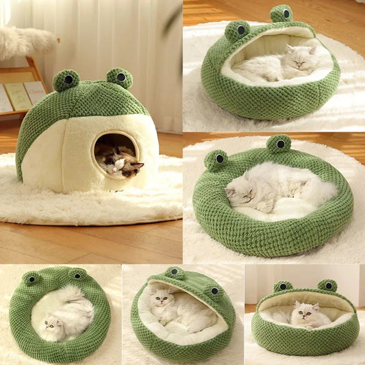 Little Frog Warm Plush Pet Bed