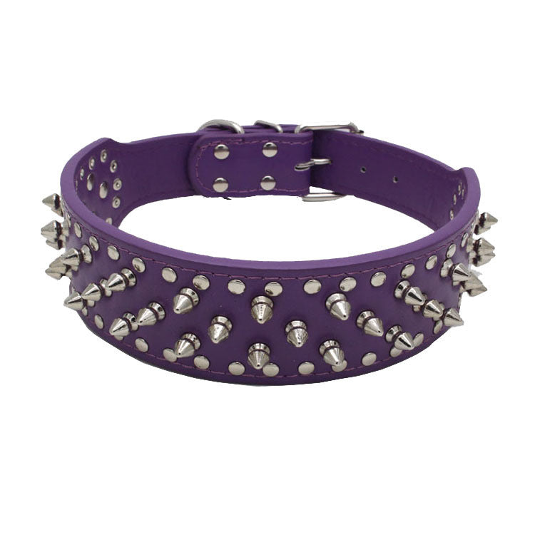 Bullet Nail Rivet Dog Collar