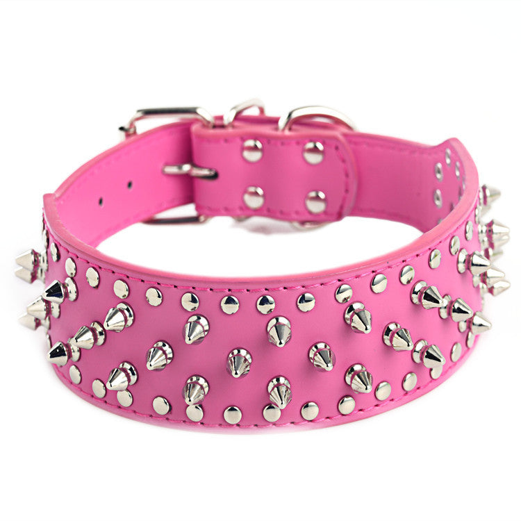 Bullet Nail Rivet Dog Collar