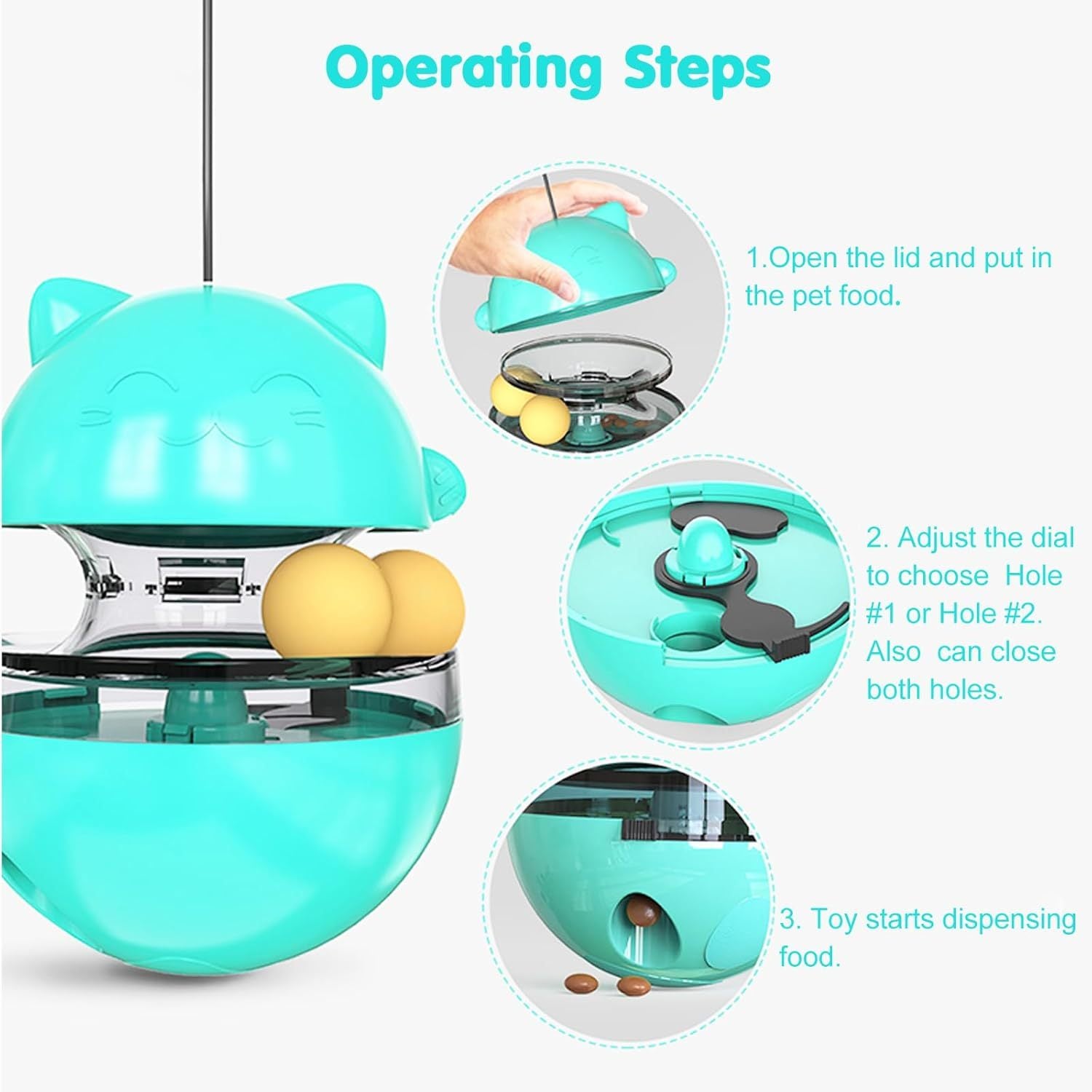 Interactive Cat Treat Dispenser Tumbler Toy